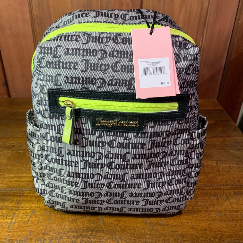 Juicy Couture gothic logo lollipop backpack.